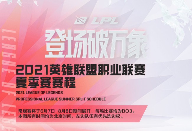 2021LPL夏季赛常规赛赛程 比赛时间 2021LPL夏季赛常规赛赛程 比赛时间